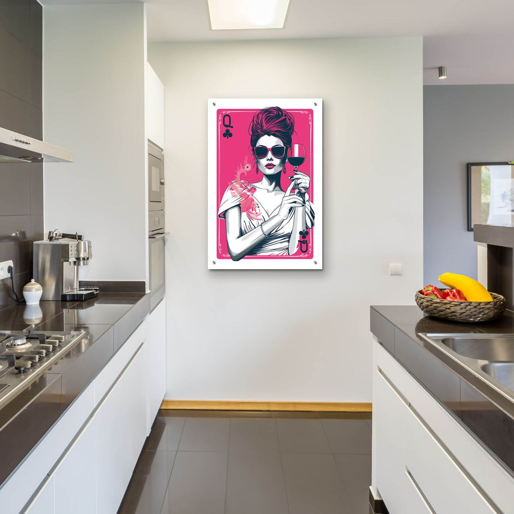Queen Of Clubs by Andreas Magnusson - 24x36 acrylic wall art in a room
