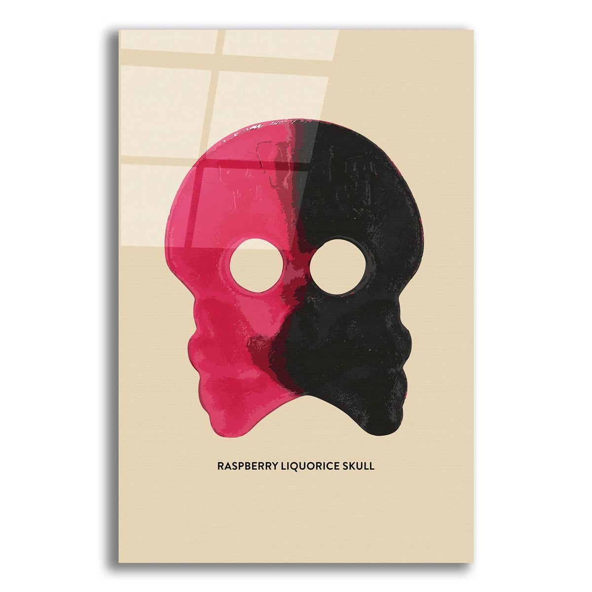 Raspberry Liquorice Skull by Andreas Magnusson acrylic glass wall art