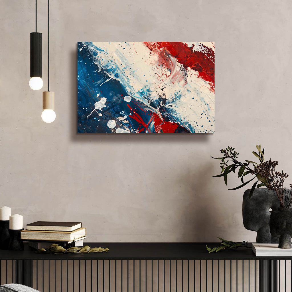 Red White And Blue by Andreas Magnusson - 24x16 acrylic wall art in a room