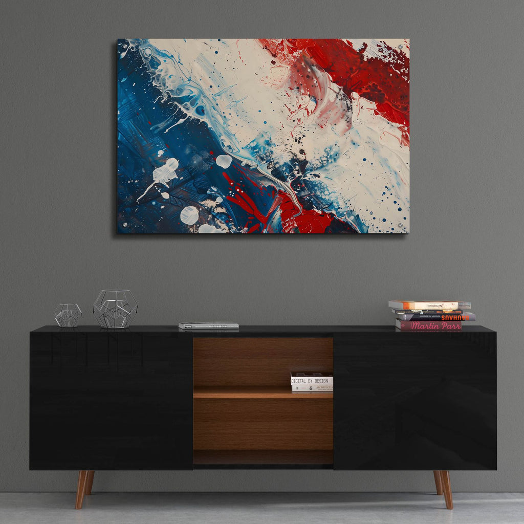 Red White And Blue by Andreas Magnusson - 36x24 acrylic wall art in a room