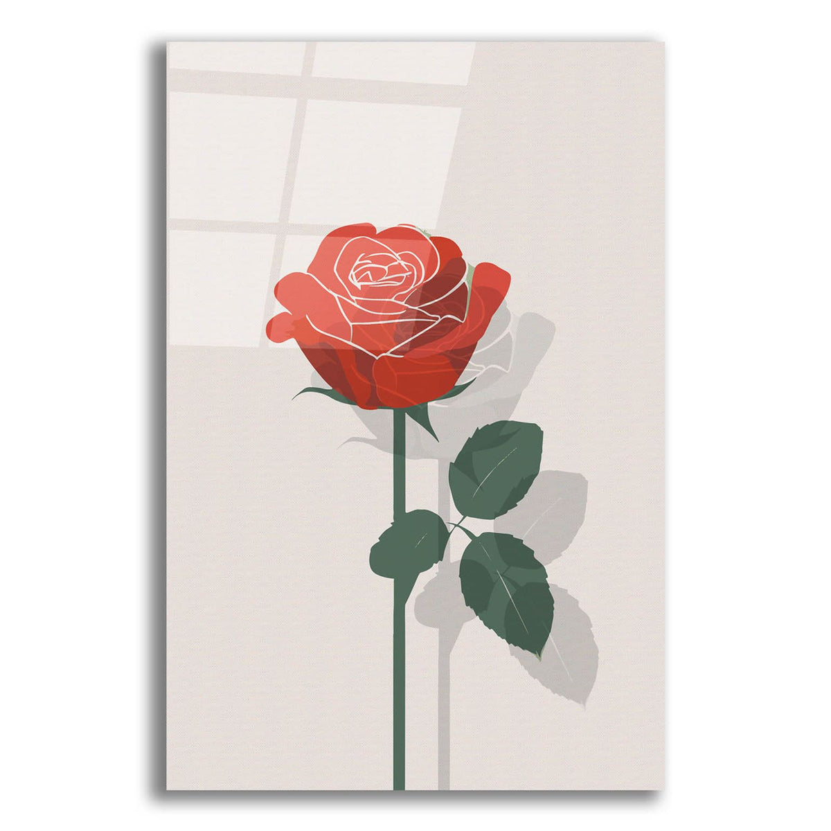 Rose In Raster by Andreas Magnusson acrylic glass wall art