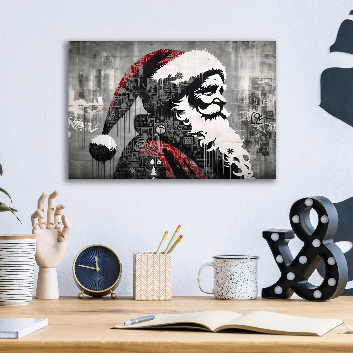 Santa Claus by Andreas Magnusson - 16x12 acrylic wall art in a room