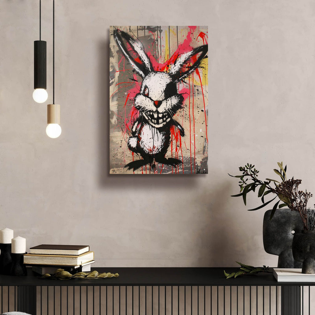 Scary Bunny by Andreas Magnusson - 16x24 acrylic wall art in a room