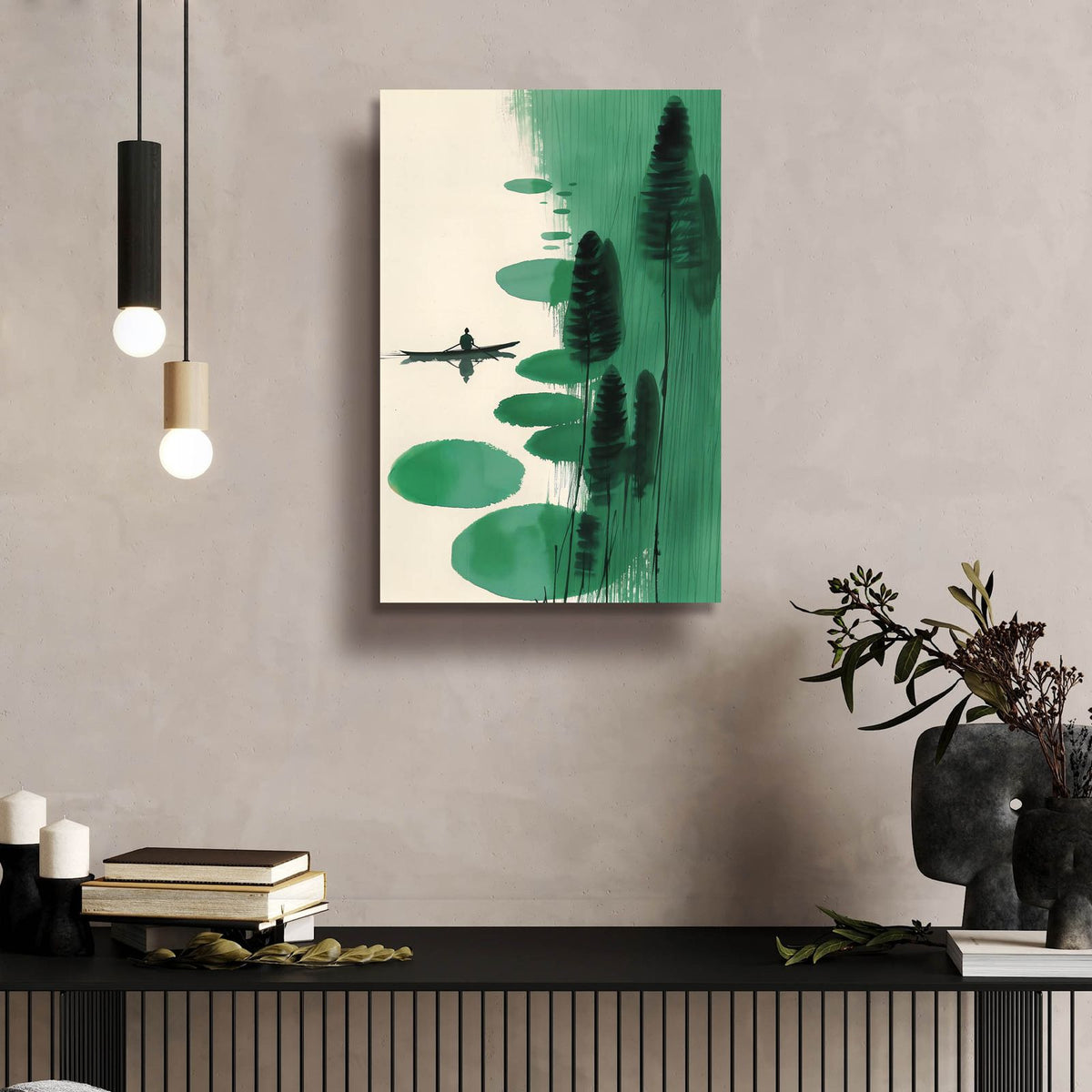 Serenity On The River by Andreas Magnusson - 16x24 acrylic wall art in a room