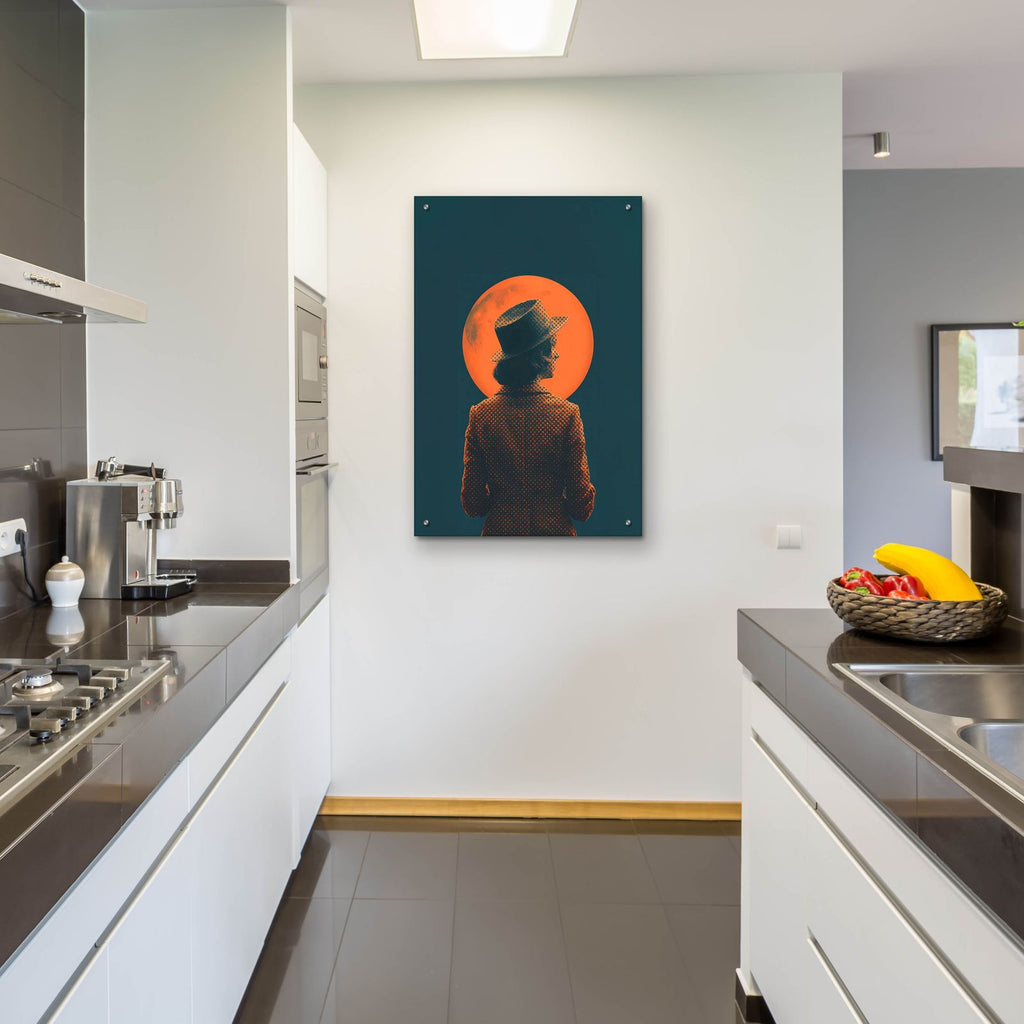 She And The Moon by Andreas Magnusson - 24x36 acrylic wall art in a room