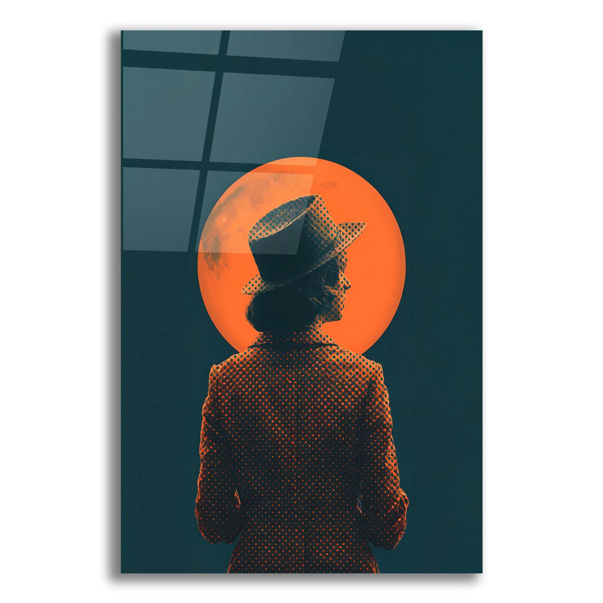 She And The Moon by Andreas Magnusson acrylic glass wall art