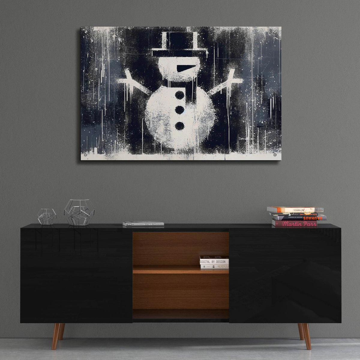 Snowman by Andreas Magnusson - 36x24 acrylic wall art in a room