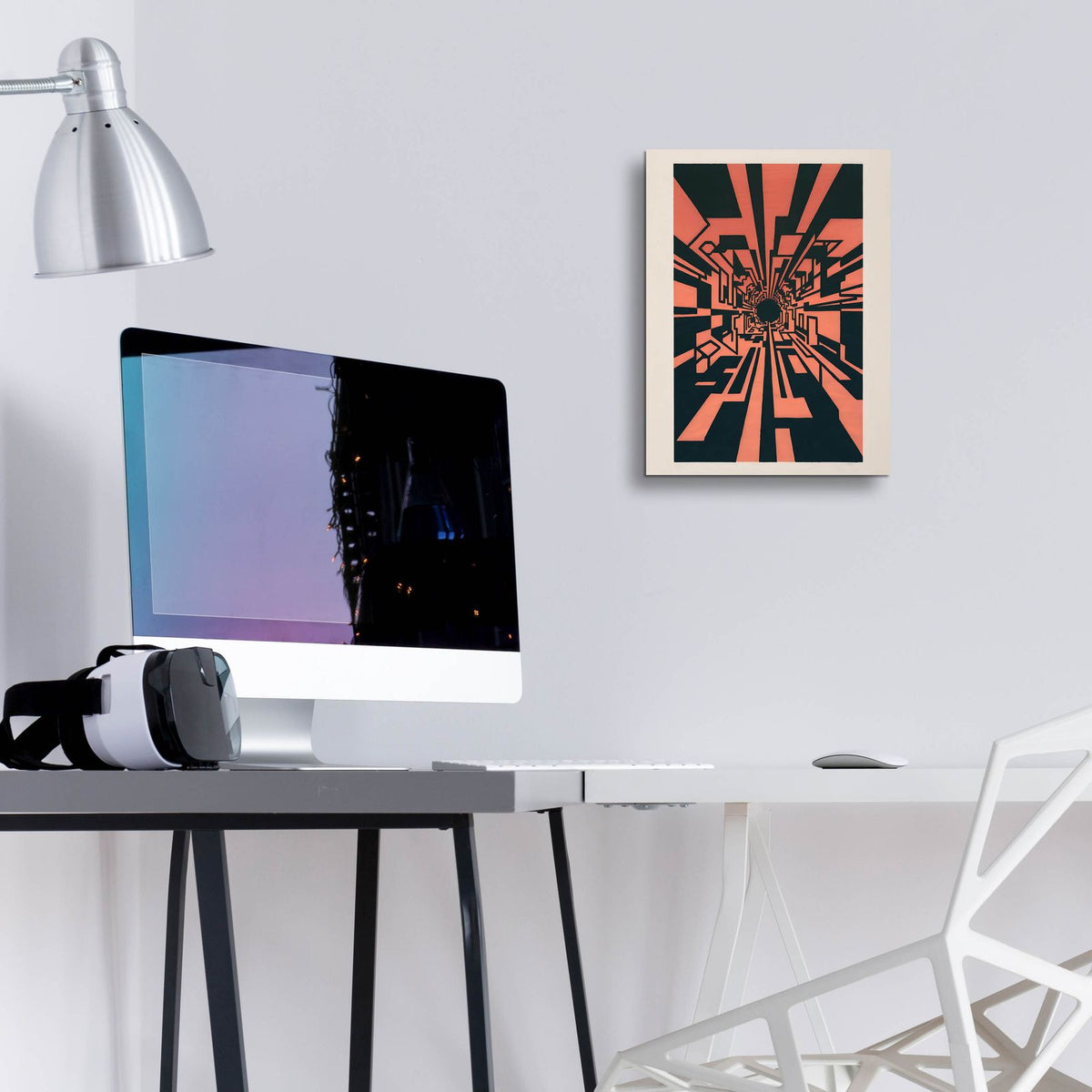 Square Warp Hole by Andreas Magnusson - 12x16 acrylic wall art in a room