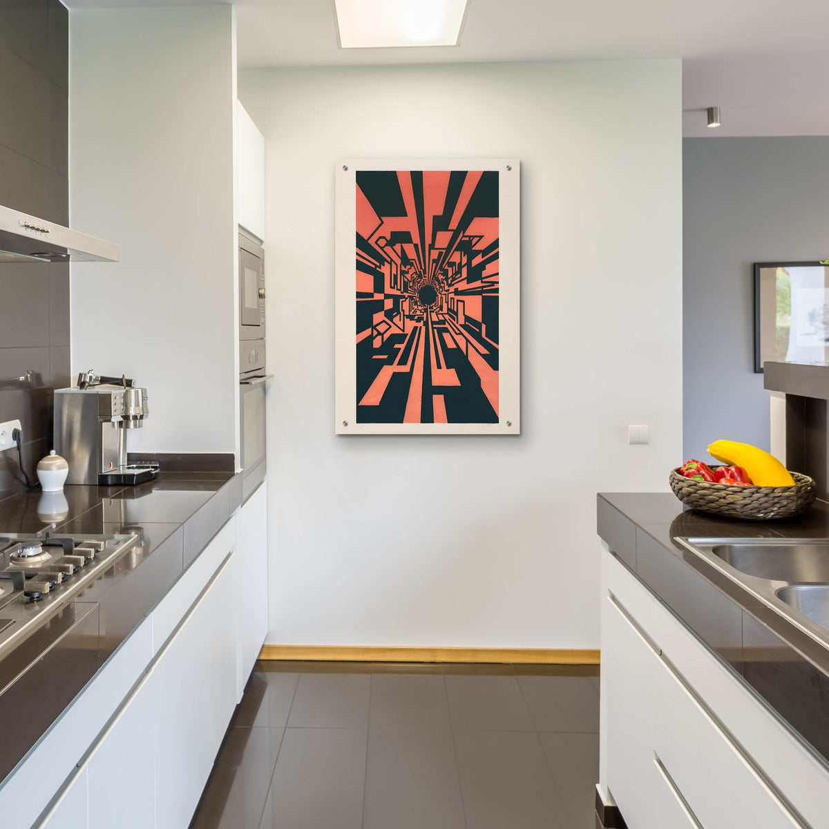 Square Warp Hole by Andreas Magnusson - 24x36 acrylic wall art in a room