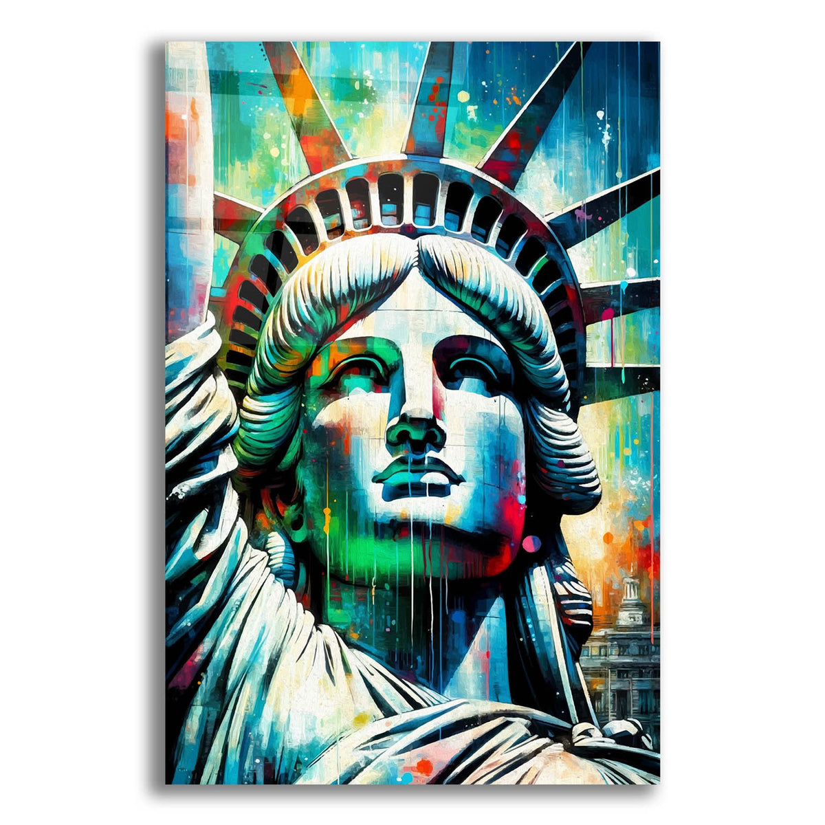 Statue Of Liberty Pop Art by Andreas Magnusson acrylic glass wall art