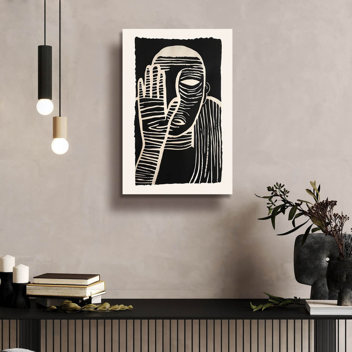 Stop by Andreas Magnusson - 16x24 acrylic wall art in a room