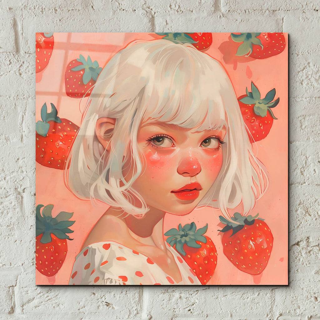 Strawberry Girl One by Andreas Magnusson - 12x12 acrylic wall art in a room