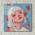 Strawberry Girl Two by Andreas Magnusson - 12x12 acrylic wall art in a room