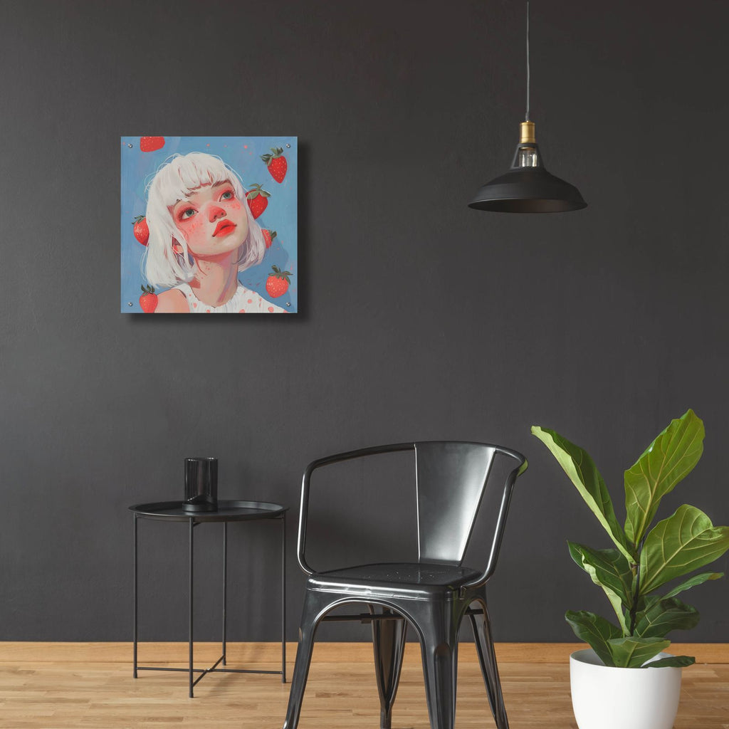 Strawberry Girl Two by Andreas Magnusson - 24x24 acrylic wall art in a room