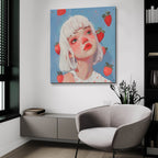 Strawberry Girl Two by Andreas Magnusson - 36x36 acrylic wall art in a room