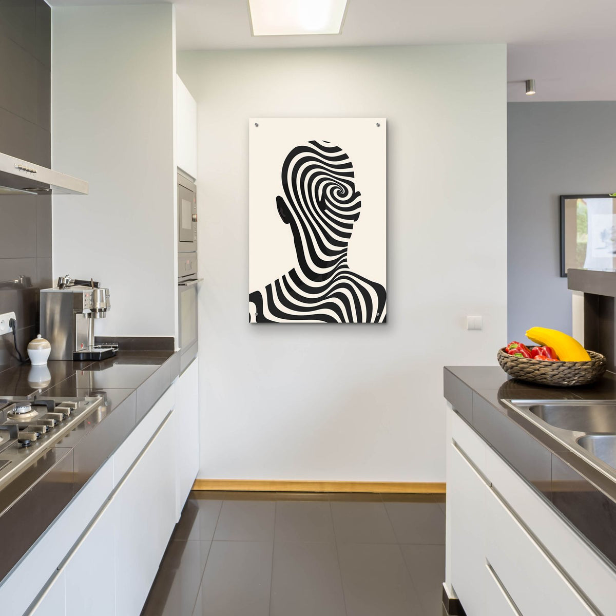 Striped Man by Andreas Magnusson - 24x36 acrylic wall art in a room