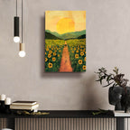 Sunflower Plantation by Andreas Magnusson - 16x24 acrylic wall art in a room