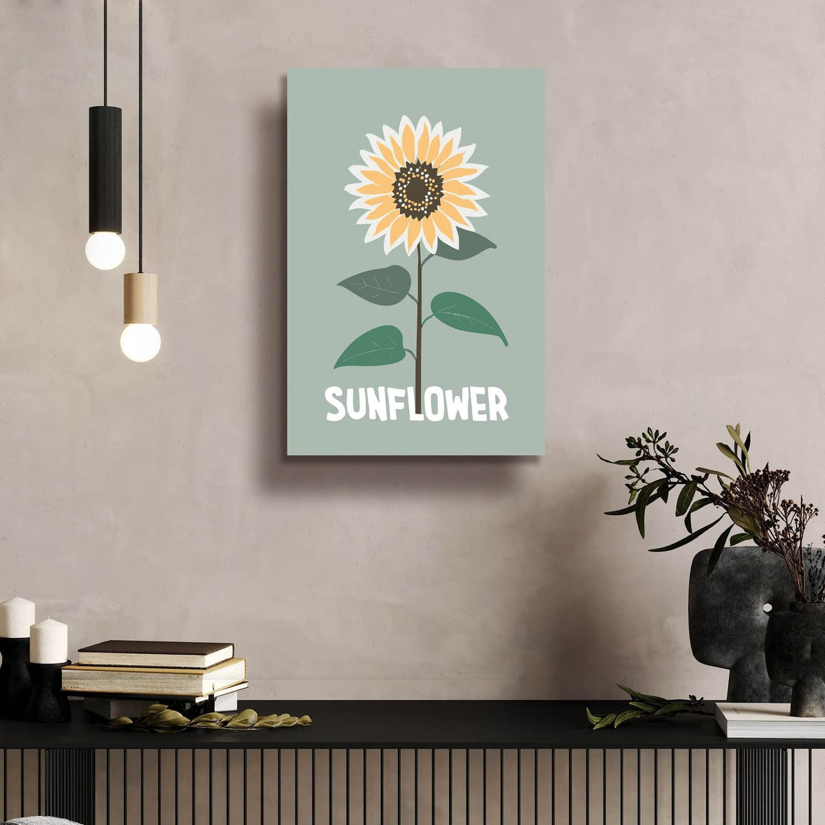 Sunflower by Andreas Magnusson - 16x24 acrylic wall art in a room