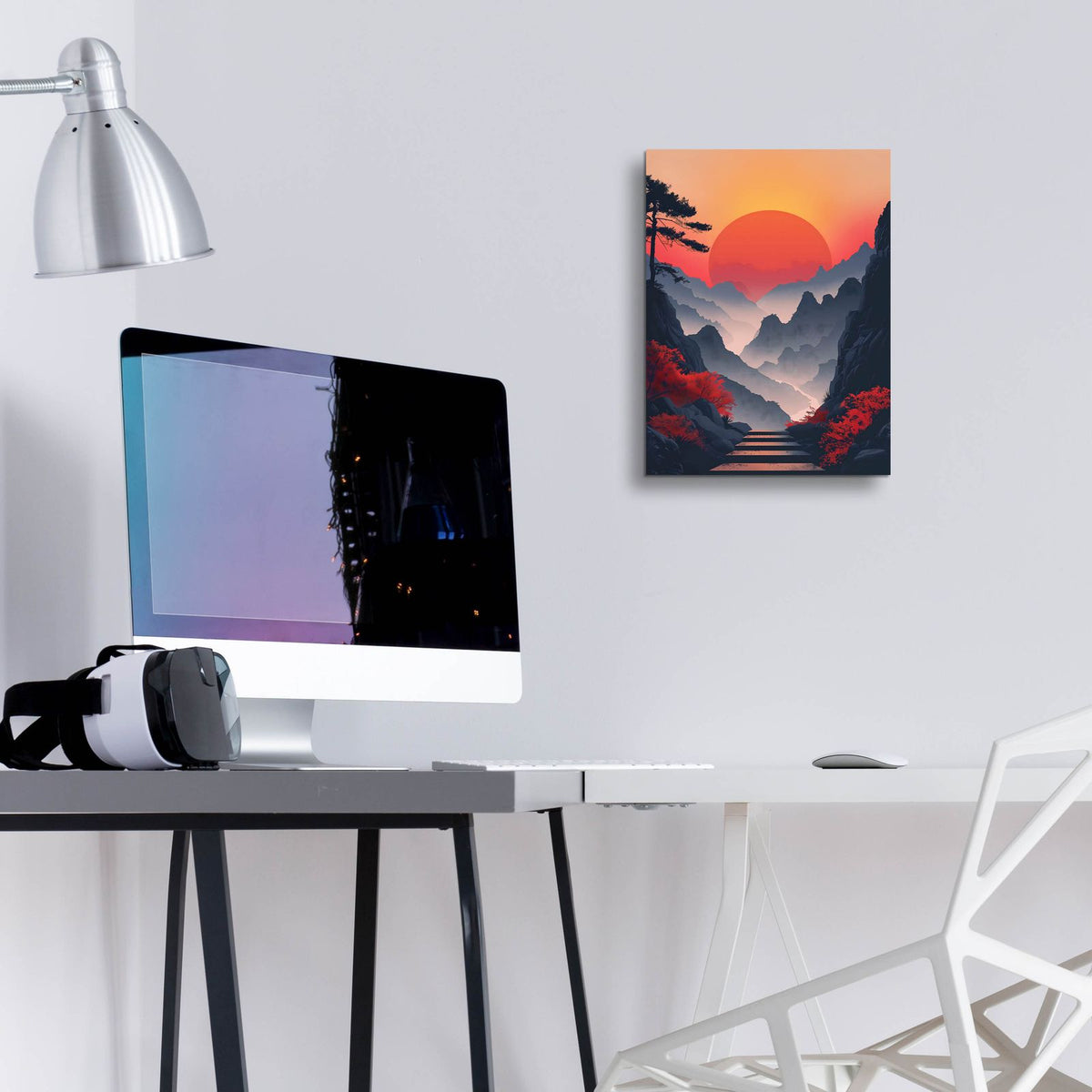 Sunset In The Mountains by Andreas Magnusson - 12x16 acrylic wall art in a room