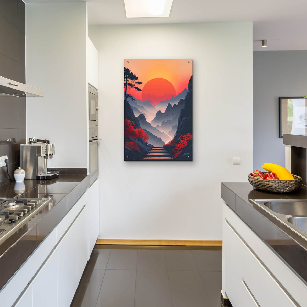Sunset In The Mountains by Andreas Magnusson - 24x36 acrylic wall art in a room