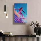 Surfing Woman by Andreas Magnusson - 16x24 acrylic wall art in a room