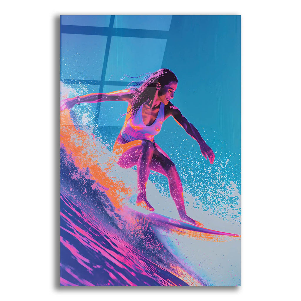 Surfing Woman by Andreas Magnusson acrylic glass wall art