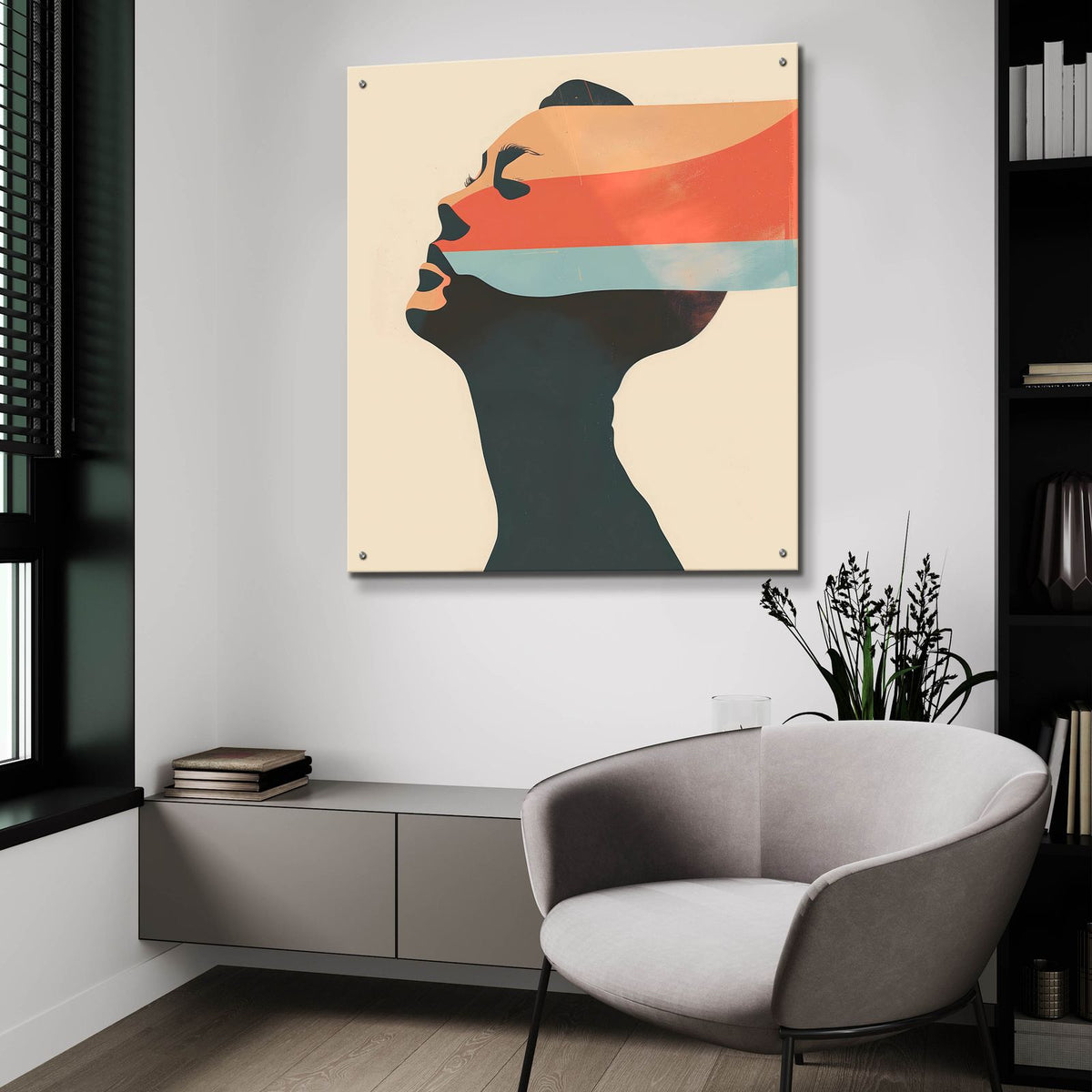 Swoosh by Andreas Magnusson - 36x36 acrylic wall art in a room
