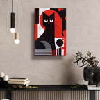 The Abstract Cat by Andreas Magnusson - 16x24 acrylic wall art in a room