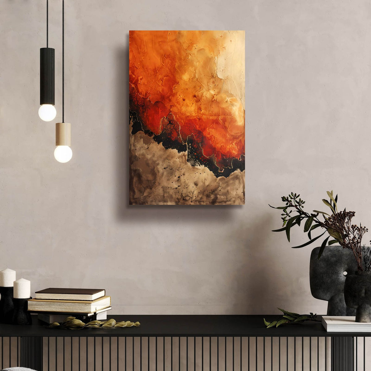 The Abstract Earth by Andreas Magnusson - 16x24 acrylic wall art in a room