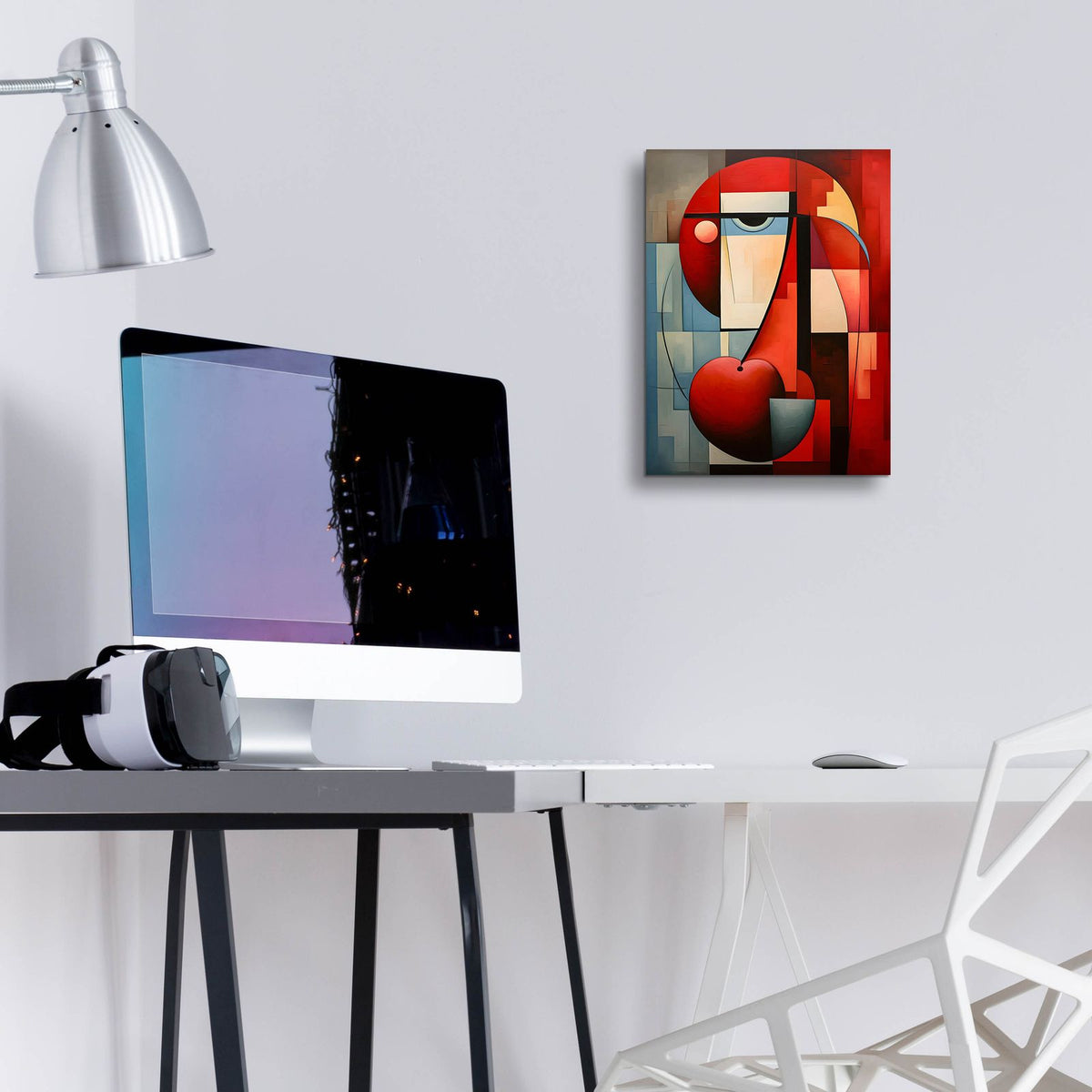 The Abstract Face by Andreas Magnusson - 12x16 acrylic wall art in a room