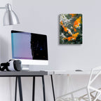 The Abstract Fishes by Andreas Magnusson - 12x16 acrylic wall art in a room
