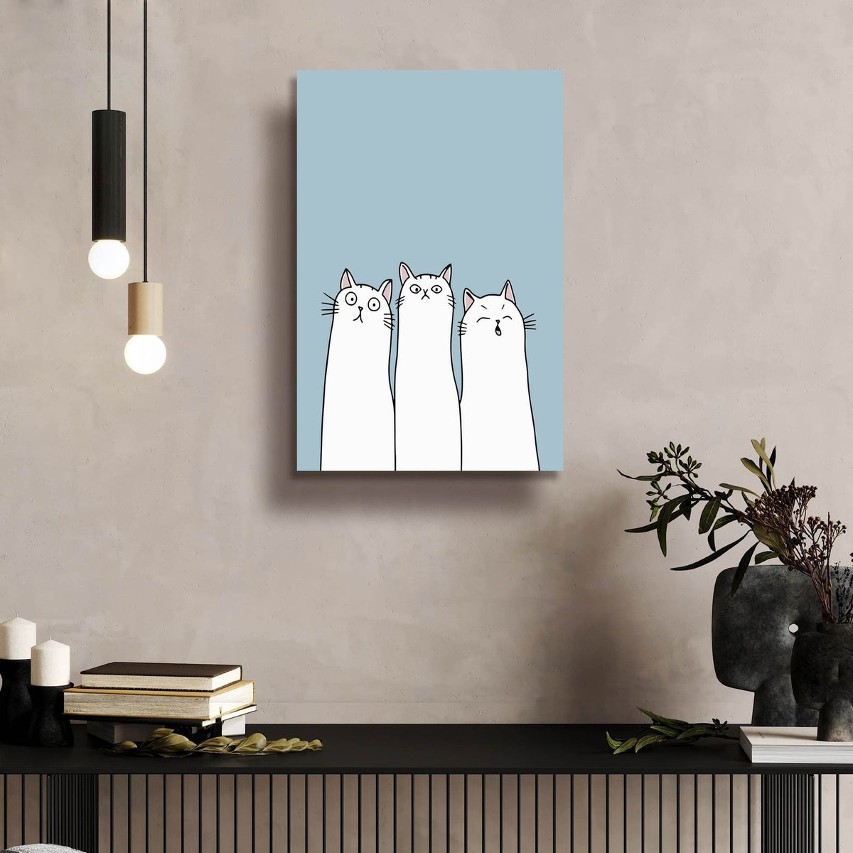 The Cats by Andreas Magnusson - 16x24 acrylic wall art in a room