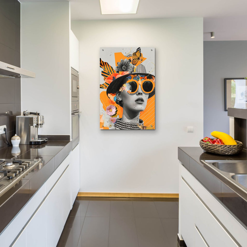 The Collage Girl No 1 by Andreas Magnusson - 24x36 acrylic wall art in a room