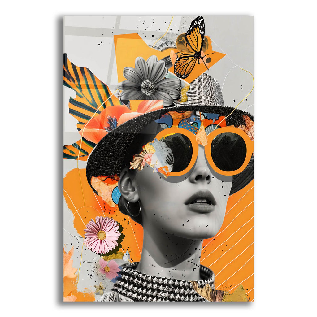 The Collage Girl No 1 by Andreas Magnusson acrylic glass wall art