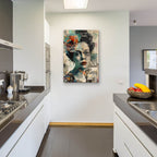 The Collage Girl No 3 by Andreas Magnusson - 24x36 acrylic wall art in a room