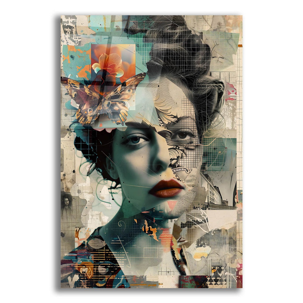 The Collage Girl No 3 by Andreas Magnusson acrylic glass wall art