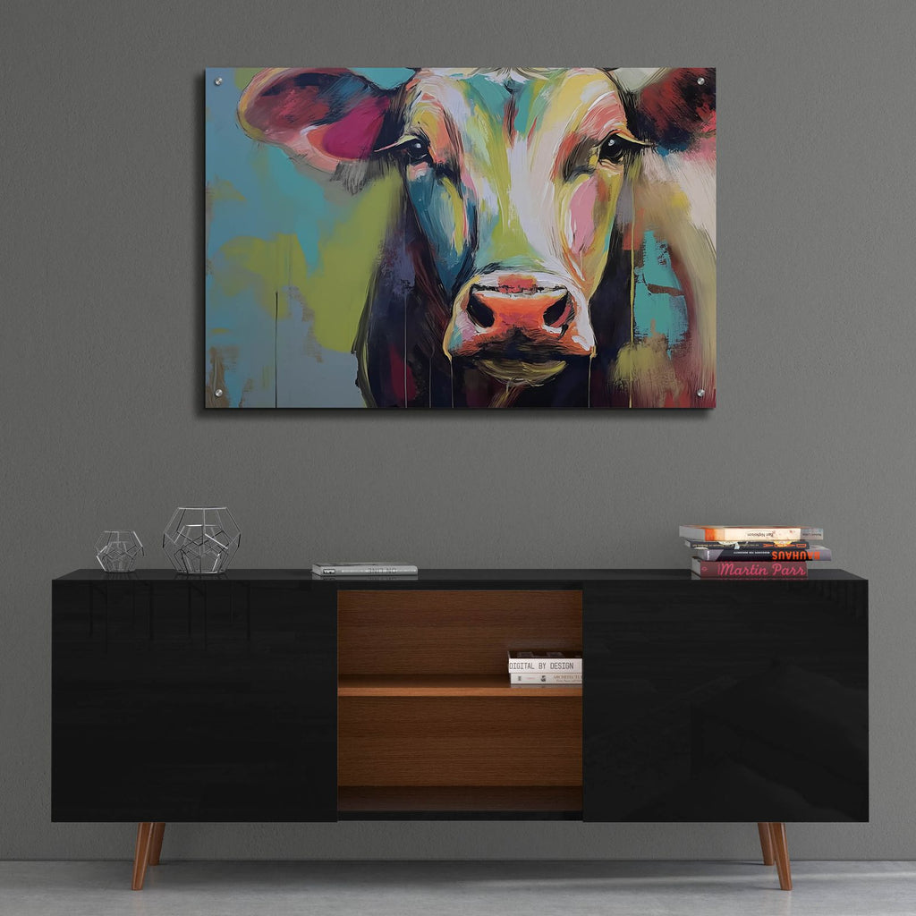 The Cow No 2 by Andreas Magnusson - 36x24 acrylic wall art in a room
