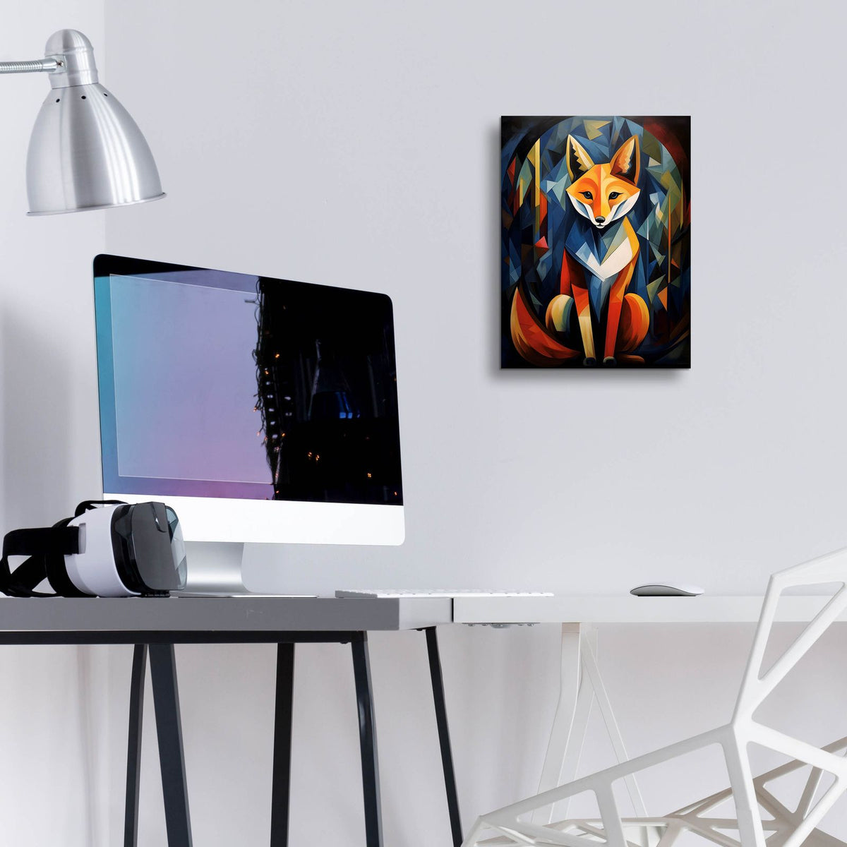 The Cubistic Fox by Andreas Magnusson - 12x16 acrylic wall art in a room