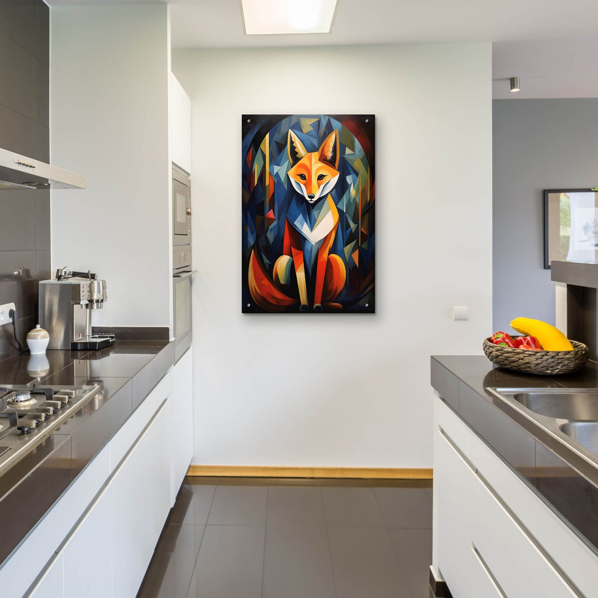 The Cubistic Fox by Andreas Magnusson - 24x36 acrylic wall art in a room