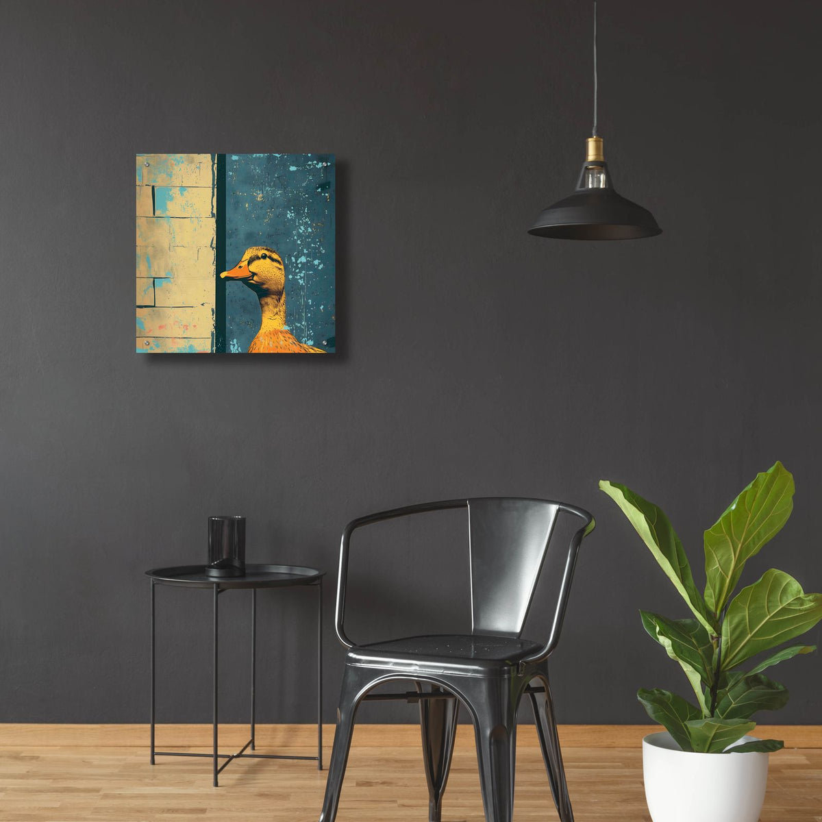 The Duck by Andreas Magnusson - 24x24 acrylic wall art in a room