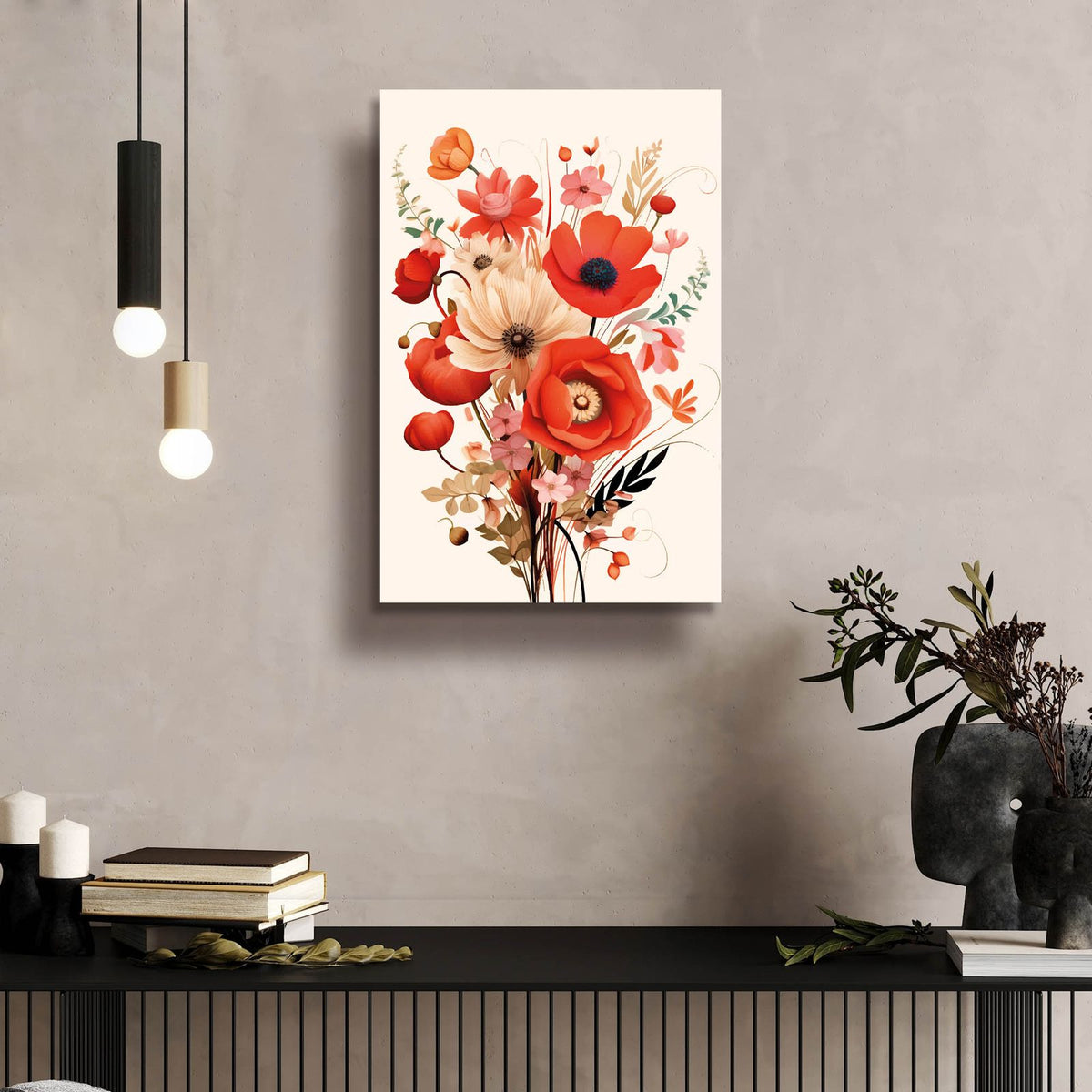 The Flowers No 1 by Andreas Magnusson - 16x24 acrylic wall art in a room