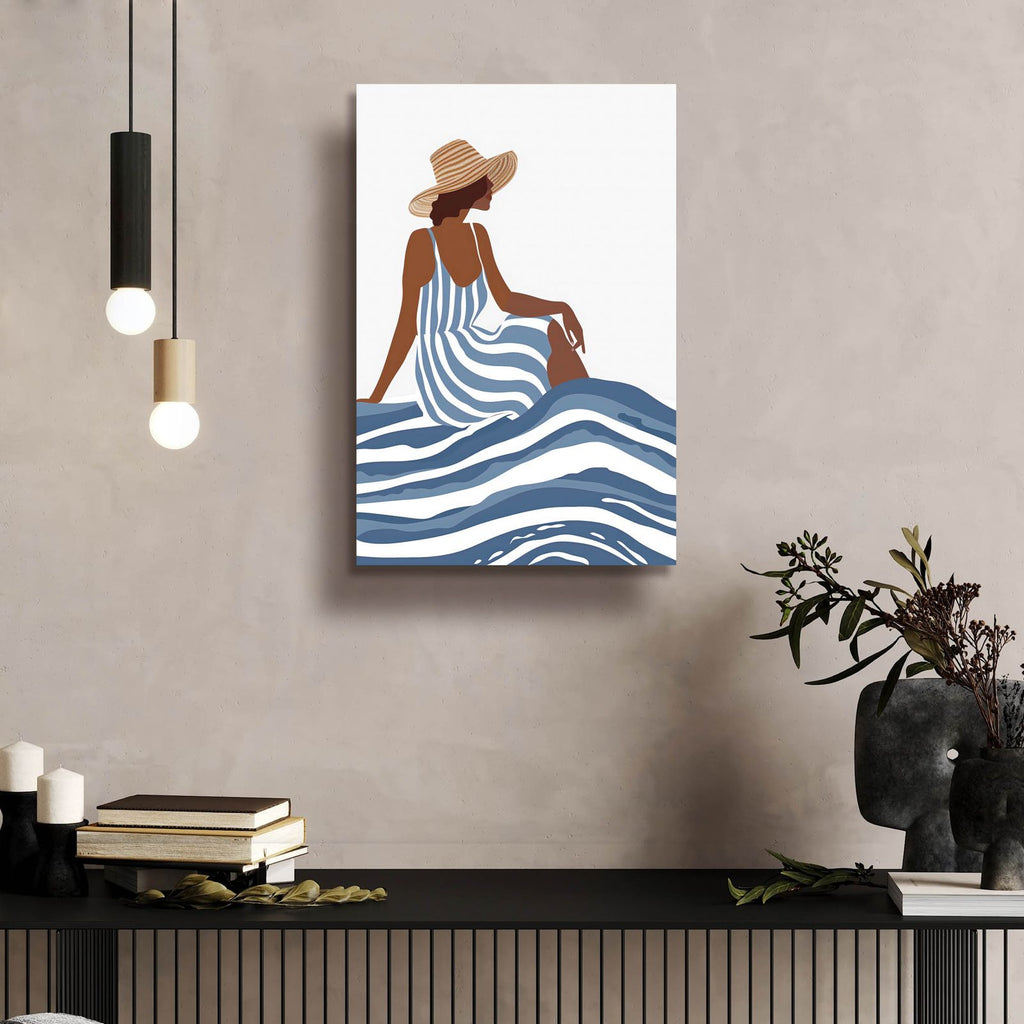 The Girl In The Striped Dress by Andreas Magnusson - 16x24 acrylic wall art in a room
