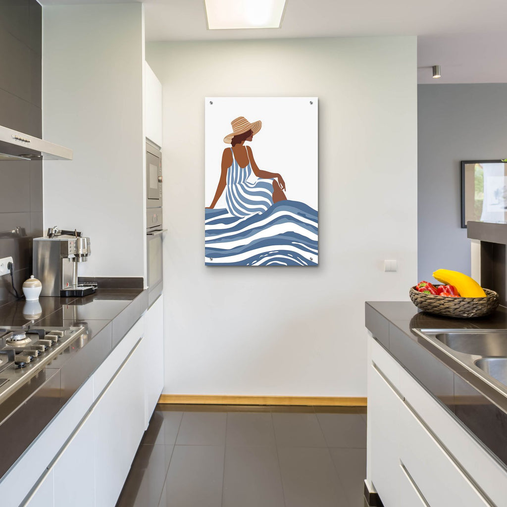The Girl In The Striped Dress by Andreas Magnusson - 24x36 acrylic wall art in a room
