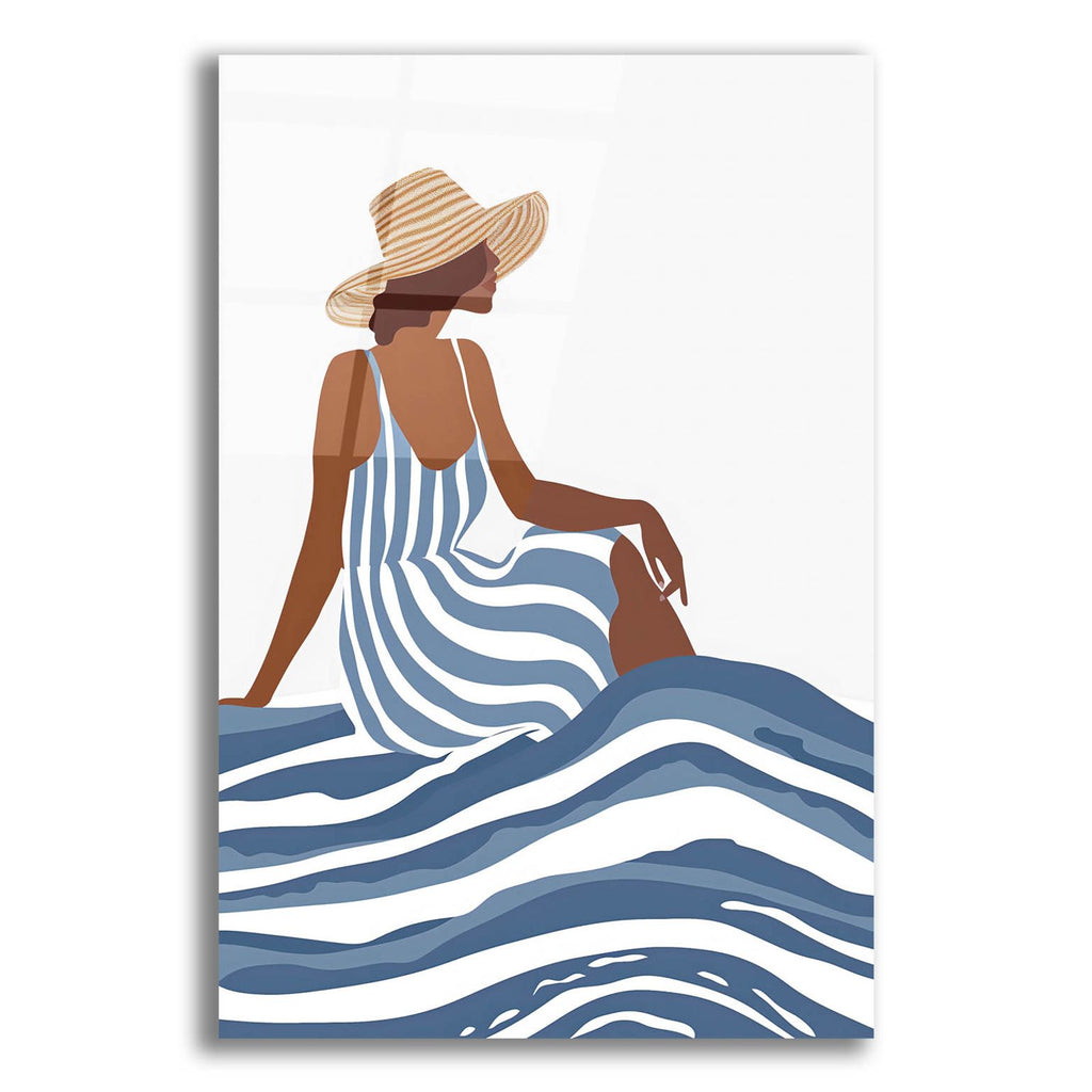 The Girl In The Striped Dress by Andreas Magnusson acrylic glass wall art