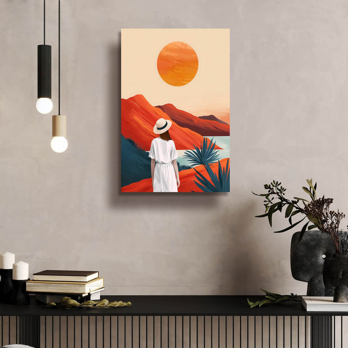 The Girl In The White Dress by Andreas Magnusson - 16x24 acrylic wall art in a room