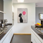 The Girl With The Pink Balloon by Andreas Magnusson - 24x36 acrylic wall art in a room