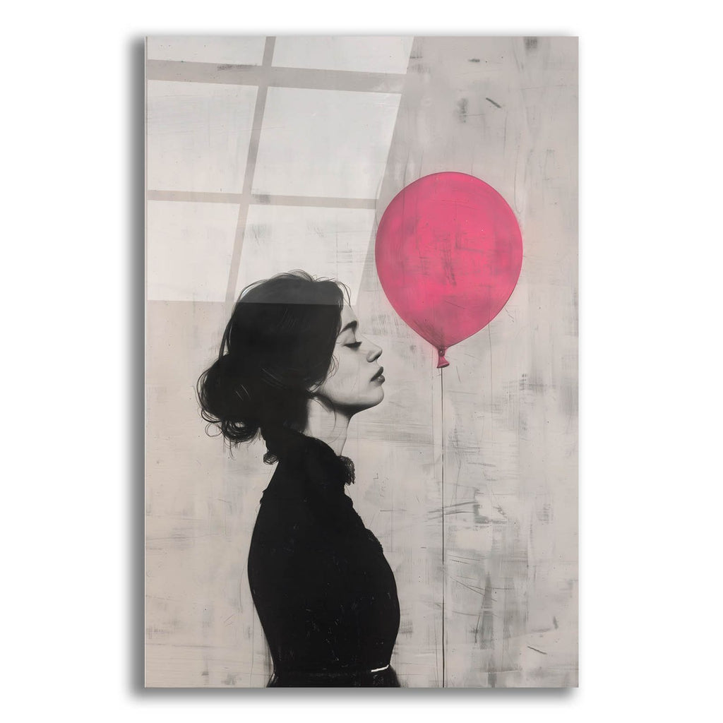 The Girl With The Pink Balloon by Andreas Magnusson acrylic glass wall art
