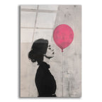 The Girl With The Pink Balloon by Andreas Magnusson acrylic glass wall art
