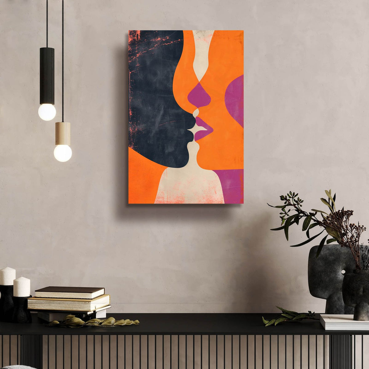 The Kiss by Andreas Magnusson - 16x24 acrylic wall art in a room