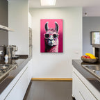 The Pink Llama by Andreas Magnusson - 24x36 acrylic wall art in a room